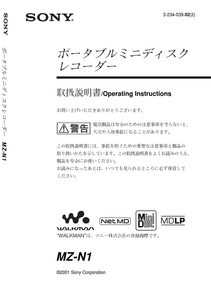 Sony MZ-N1 User manual