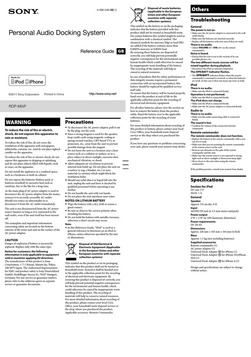 Sony RDP-M5iP User manual