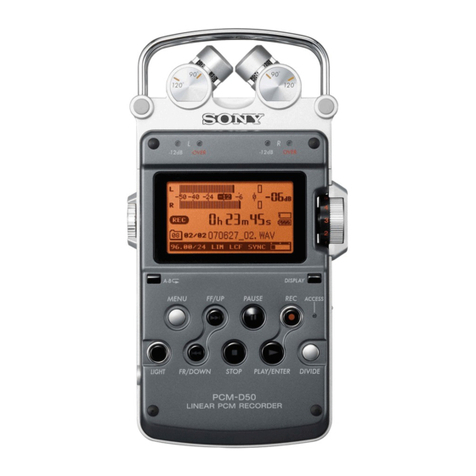 Sony PCM-D50 - Portable Linear Pcm Recorder operating instructions