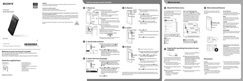Sony ICD-TX50 User manual