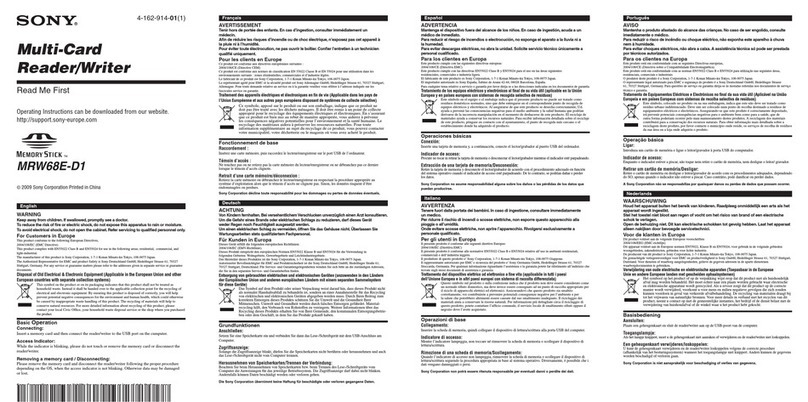 Sony MRW68E-D1 Manual