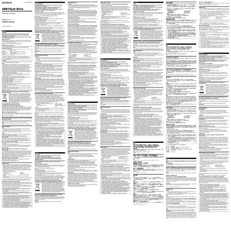 Sony MicroVault USM4GN User manual