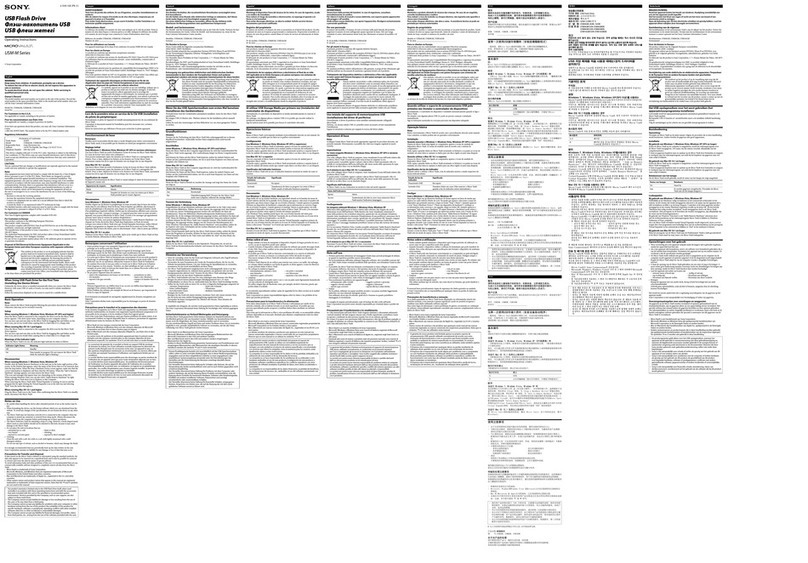 Sony MicroVault USM4GM User manual