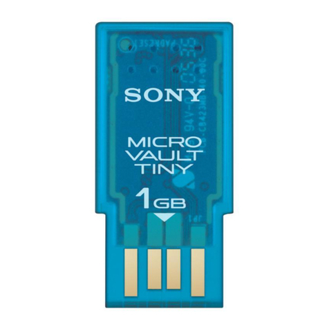 Sony MicroVault USM1GH operating instructions
