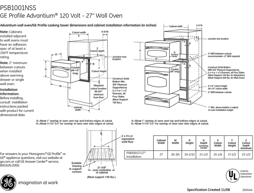 GE Profile Advantium PSB1001NSS User guide