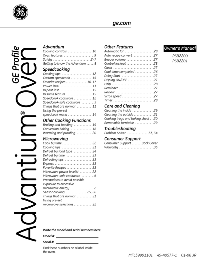 GE Profile Advantium PSB2200N User manual
