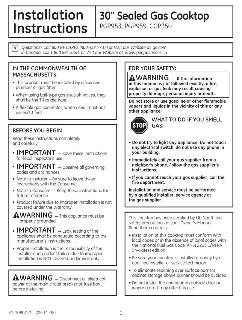 GE CGP350SETSS User manual