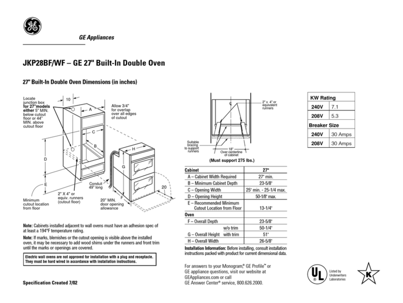 GE JKP28 Manual