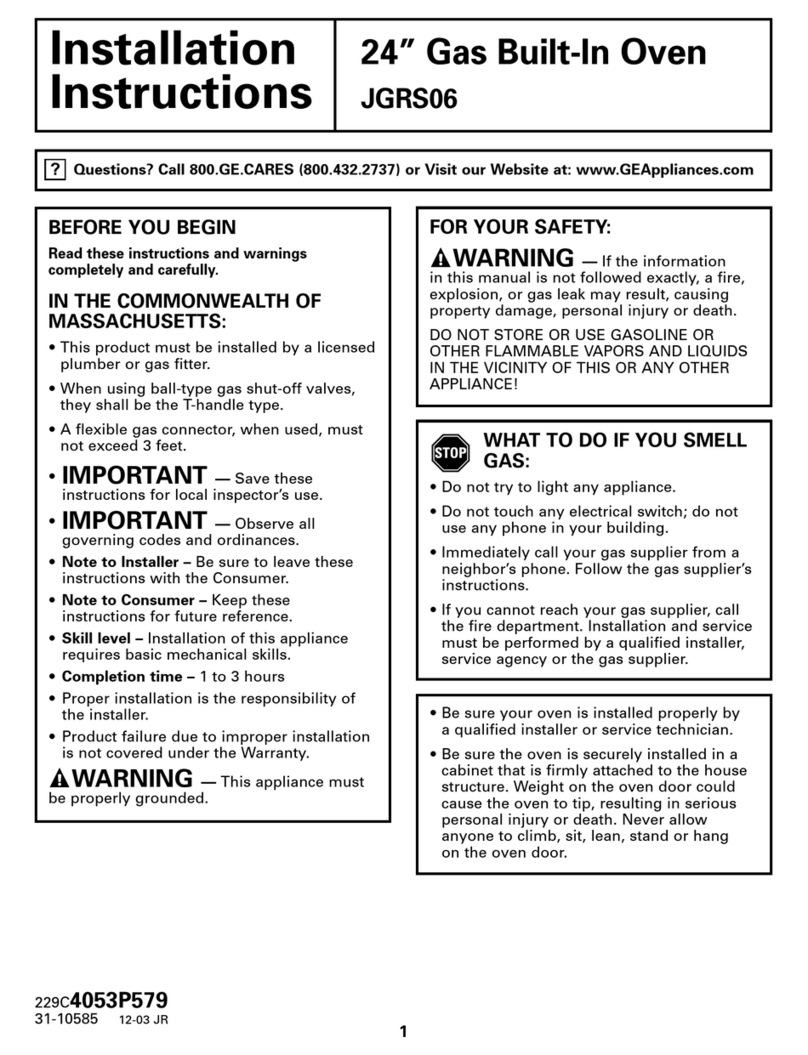 GE JGRS06BEJ User manual