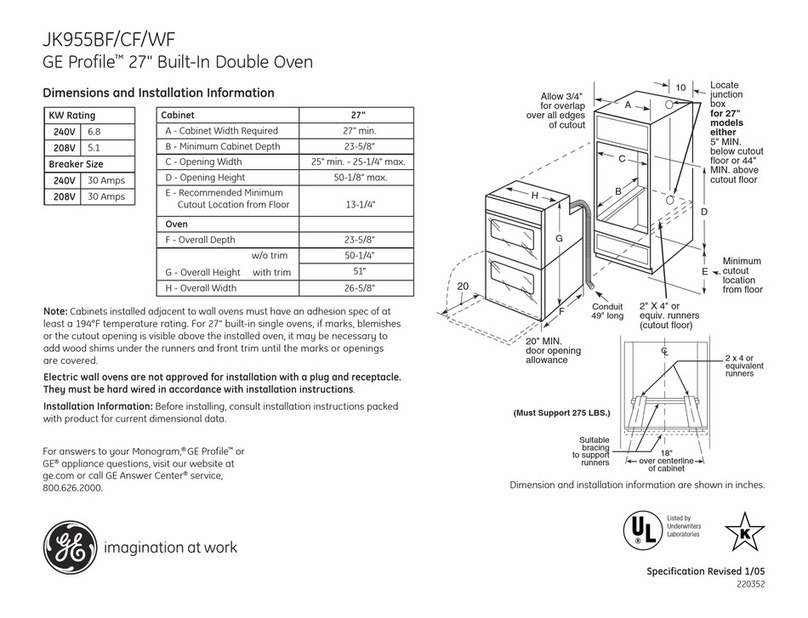 GE JK955 Manual