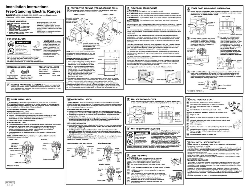 GE JBP89DM User manual