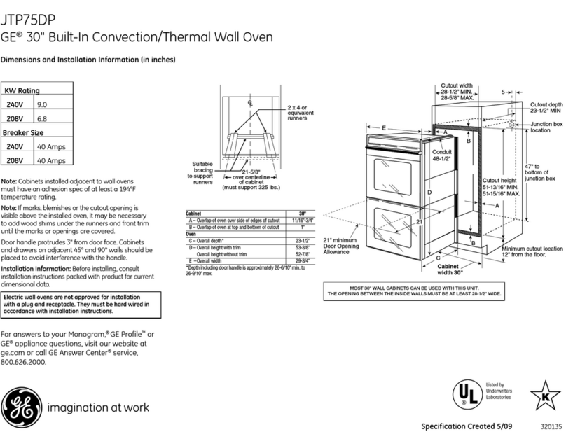 GE JTP75DPBB Manual