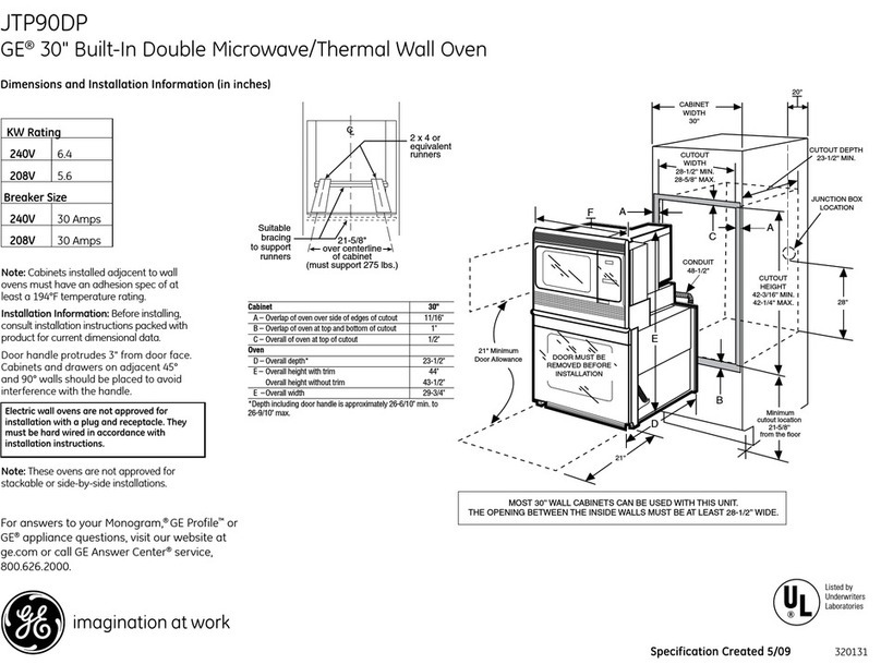 GE JTP90DP Manual