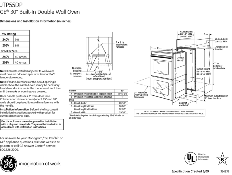 GE JTP55DPBB Manual