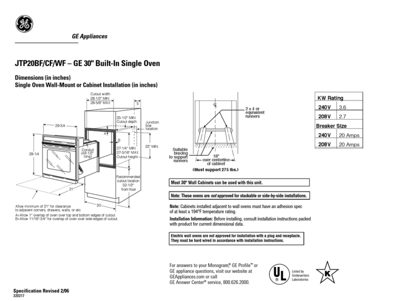 GE JTP20 User instructions