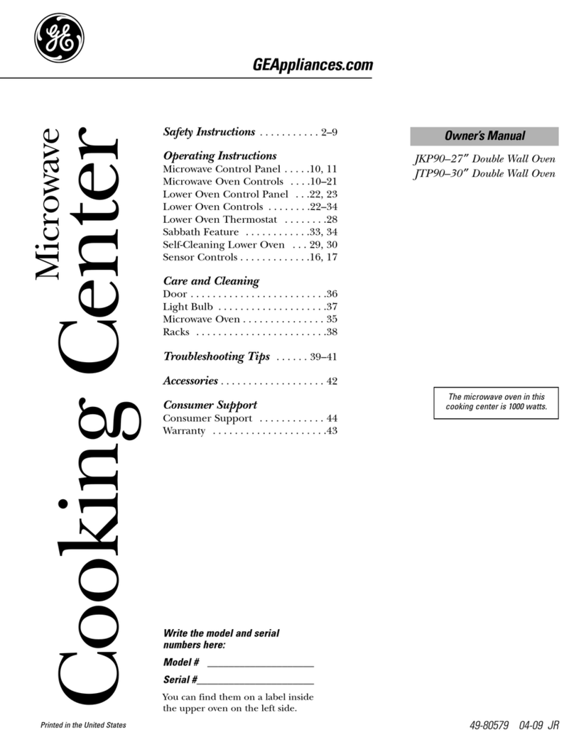 GE JKP90 owner's manual