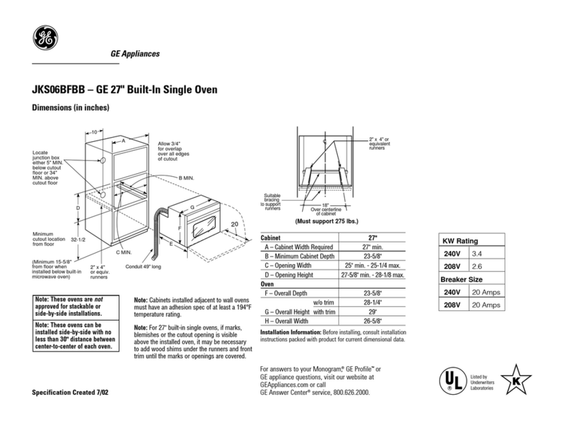 GE JKS06 Manual