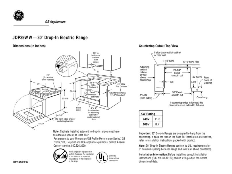 GE JDP39WWWW User manual