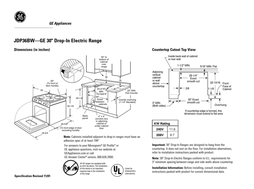 GE JDP36BWWH User manual