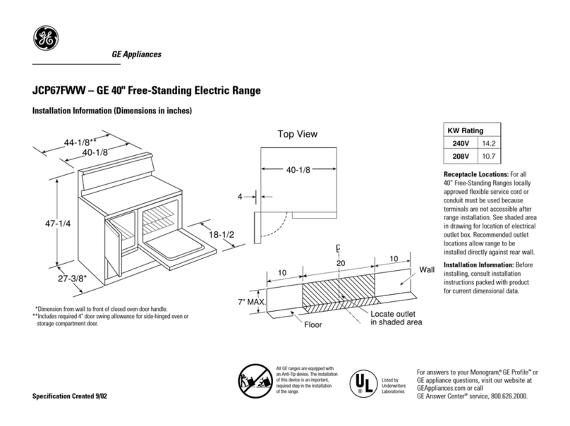 GE JCP67FWW Service manual