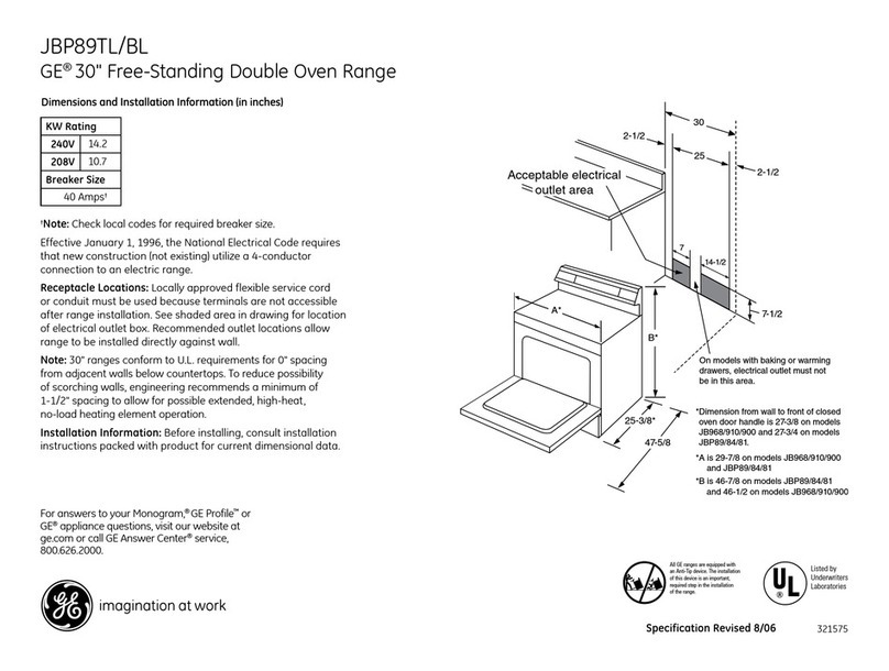 GE JBP89BLBB Manual