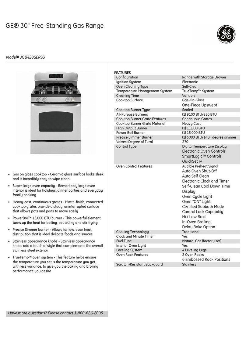 GE JGB428SERSS User manual