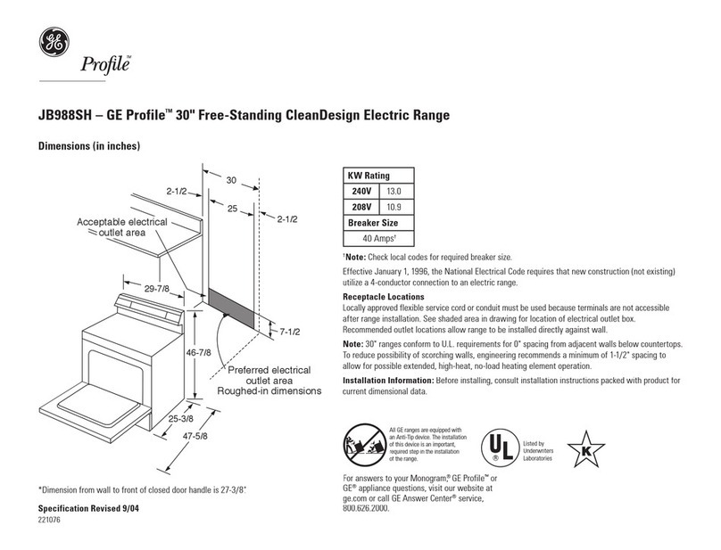 GE Profile JB988SHSS Manual