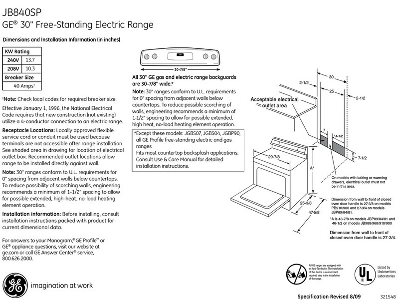GE JB840SPSS Manual