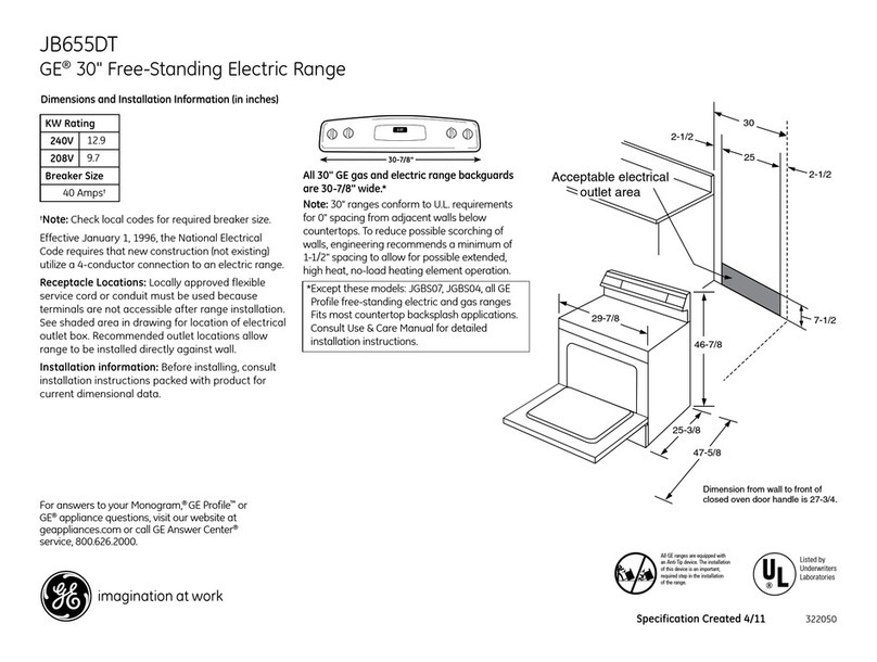 GE JB655DT Manual
