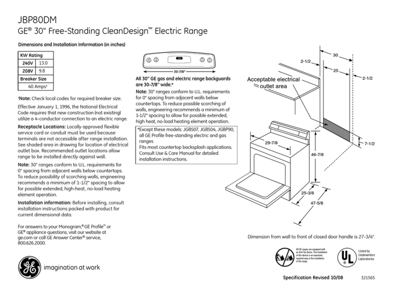 GE JBP80DM Manual