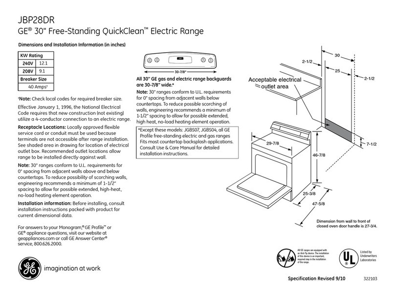 GE JBP28DR Manual