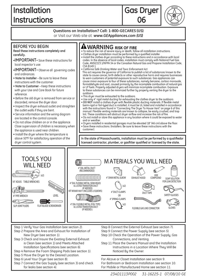 GE GTDP301GL User manual