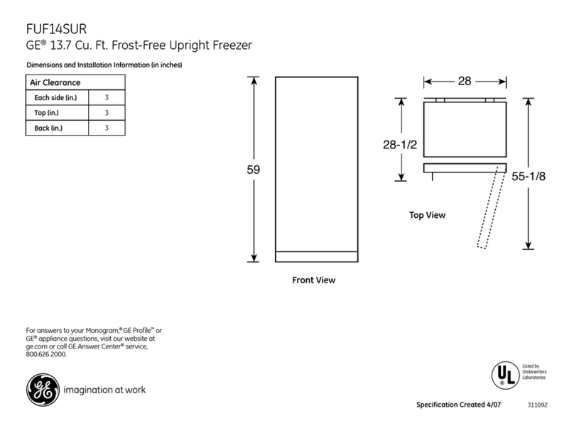 GE FUF14SUR Manual GE FUF14SUR Manual