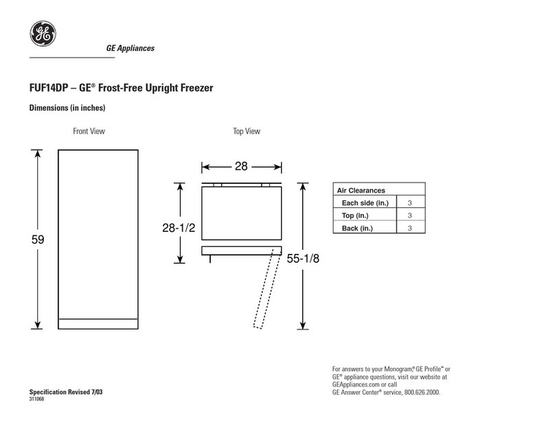 GE FUF14DPRWH Manual