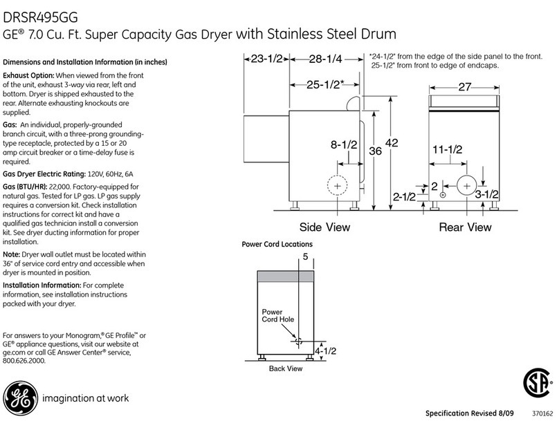 GE DRSR495GG Manual