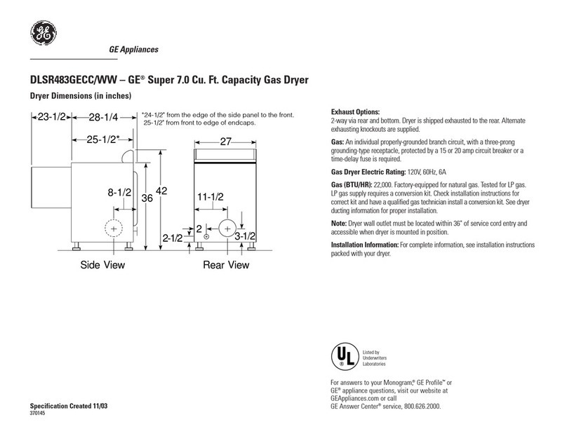 GE DLSR483GEWW User manual