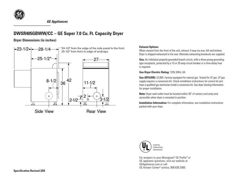 GE DWSR405GB Manual