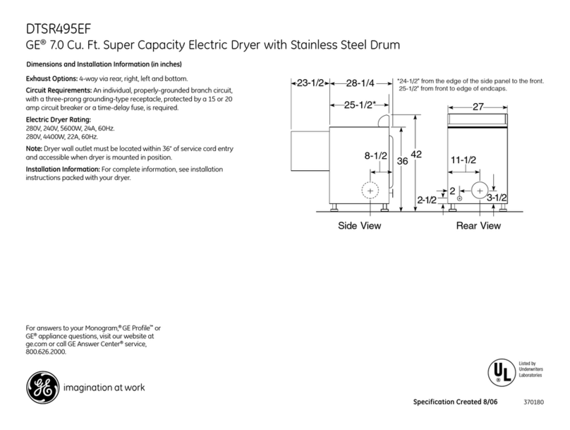 GE DTSR495EF Manual