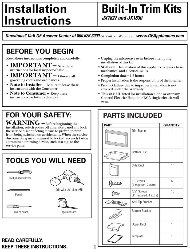 GE JX1827CB User manual