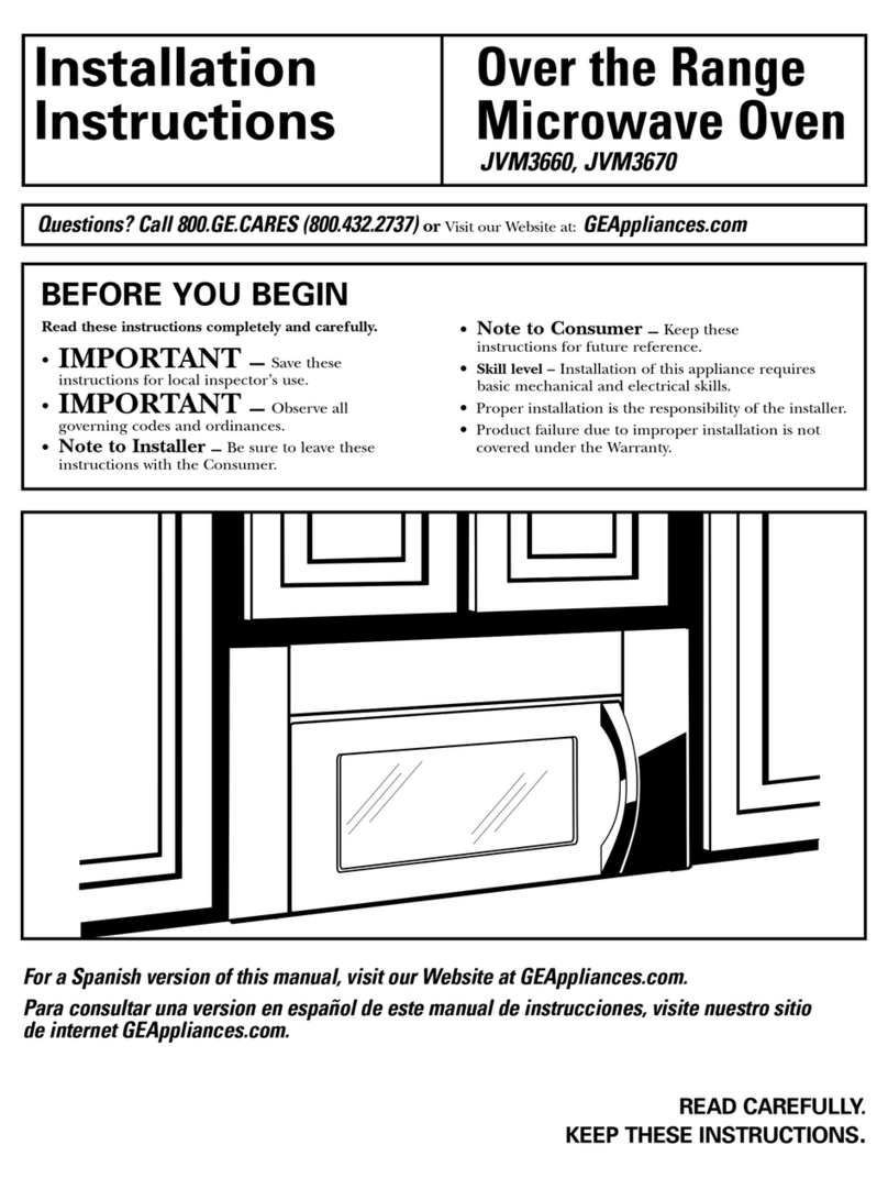 GE Profile Spacemaker JVM3670 User manual GE Profile Spacemaker JVM3670 User manual