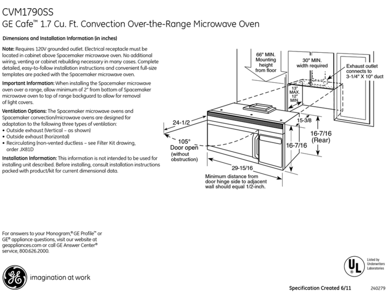 GE Cafe CVM1790SS Manual
