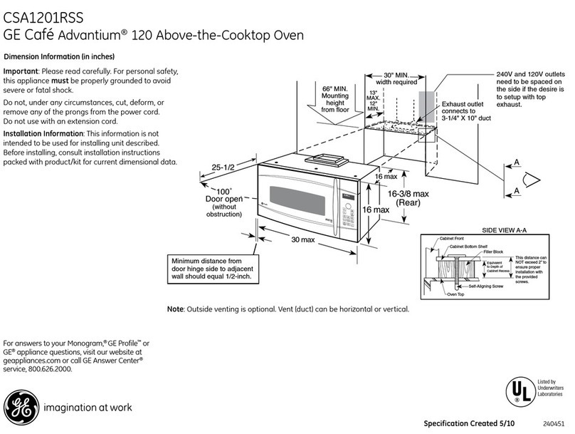 GE CSA1201RSS Manual