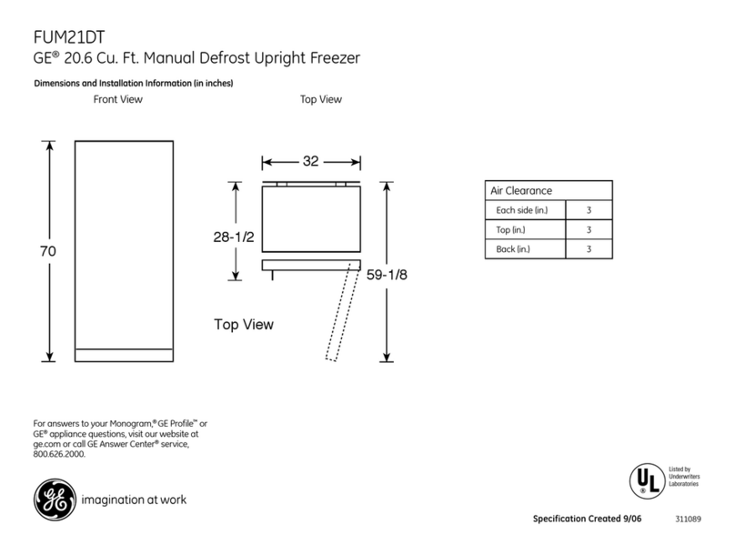 GE FUM21DTRWH Manual