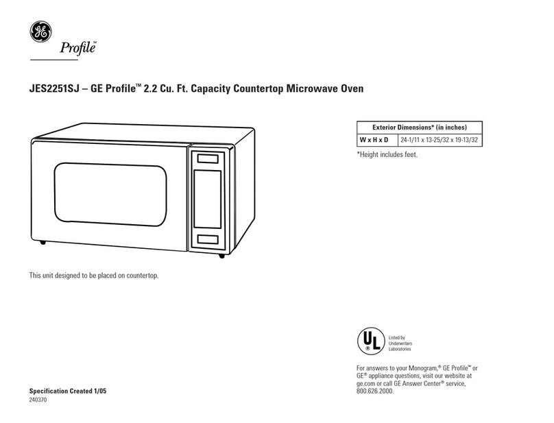 GE Profile JES2251SJ User manual