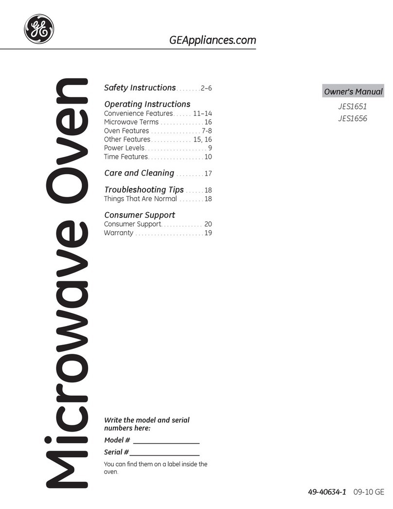 GE JES1651 User manual