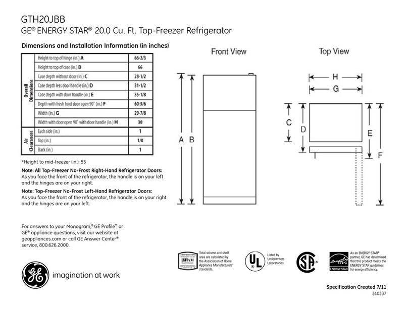 GE GTH20JBBBB Manual