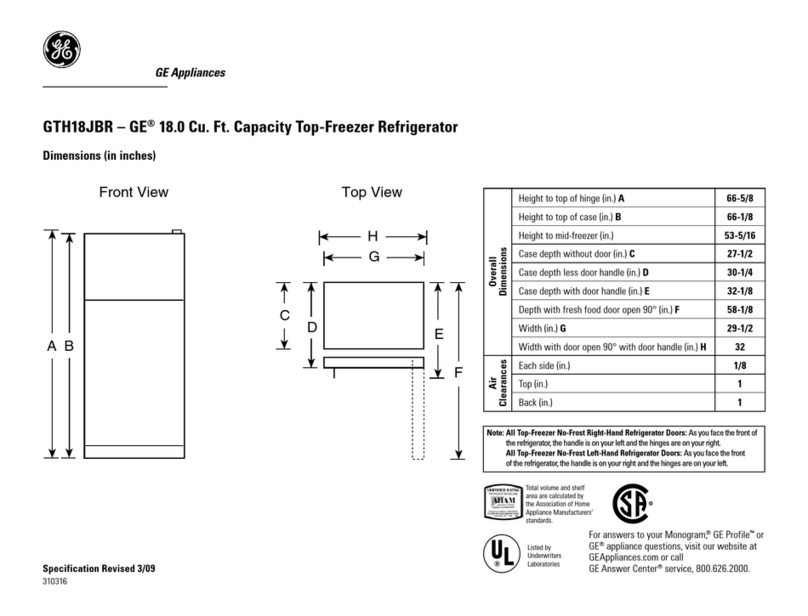 GE GTH18JBR User manual