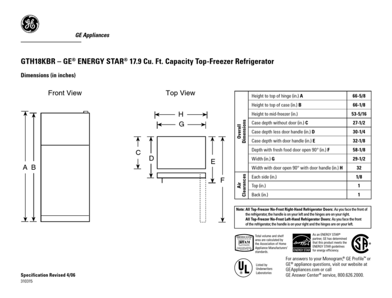 GE GTH18KBR User manual GE GTH18KBR User manual