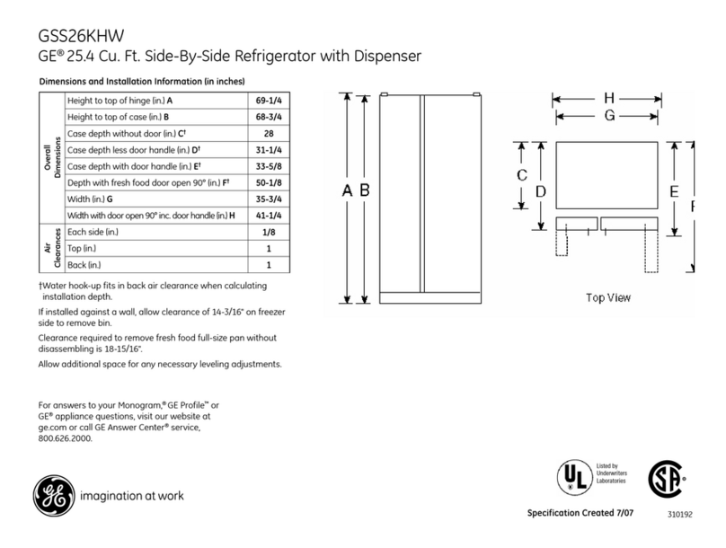 GE GSS26KHWSS Manual