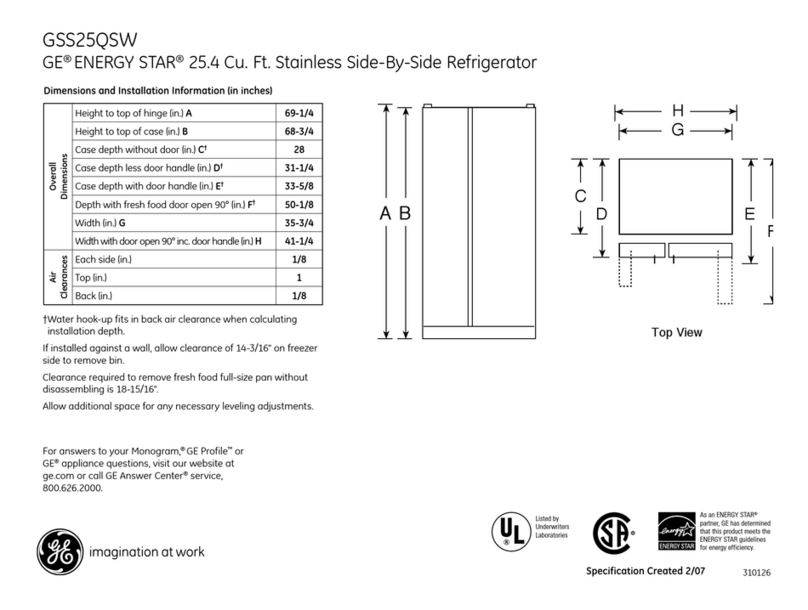 GE GSS25QSWSS Manual GE GSS25QSWSS Manual